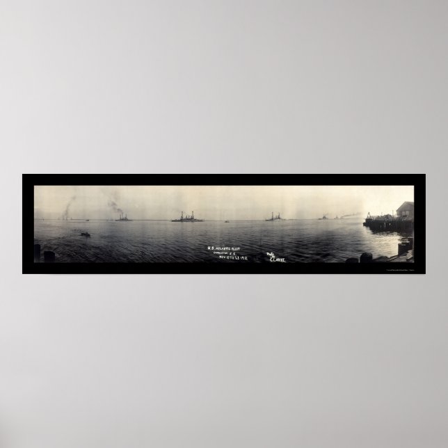 Charleston SC Fleet Foto 1912 Poster (Vorne)