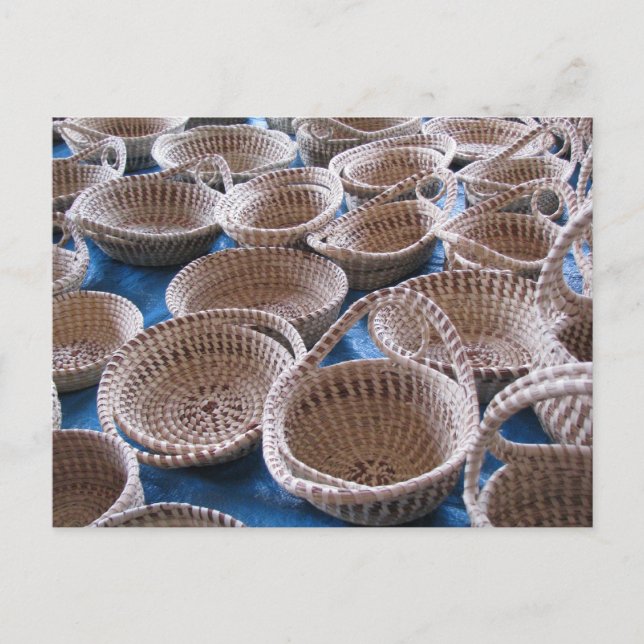 Charleston SC Sweetgrass Baskets Postkarte (Vorderseite)