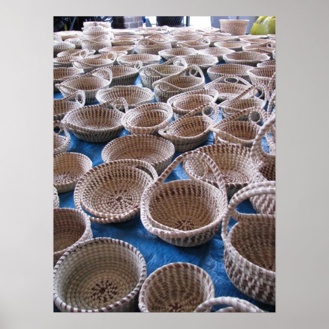Charleston SC Sweetgrass-Körbe drucken Poster (Vorne)