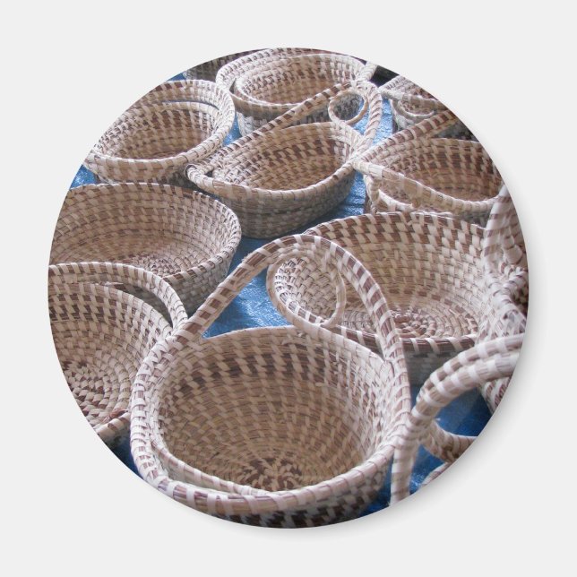 Charleston SC Sweetgrass Paniers Magnet (Devant)