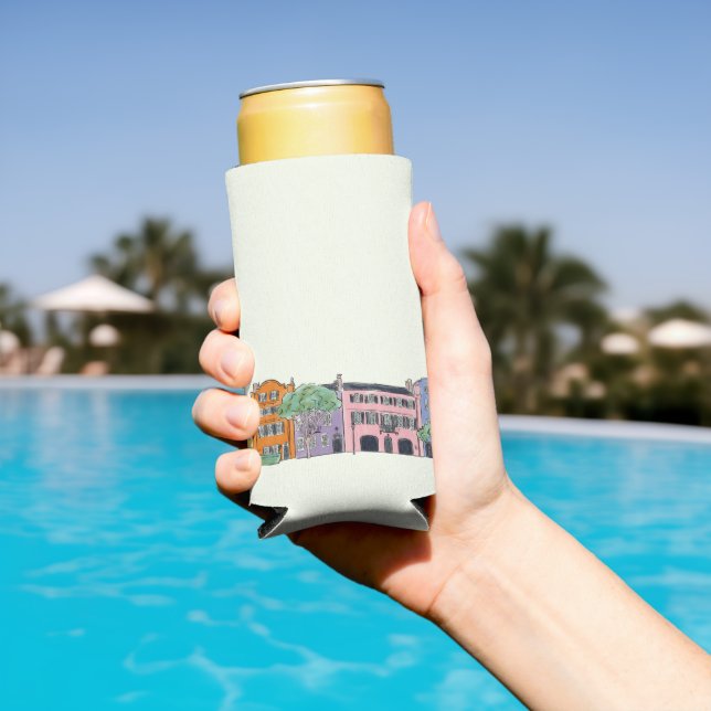 Charleston, SC Wedding Can Cooler Selters Dosenkühler (In Situ Pool)
