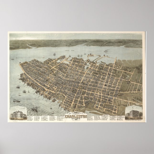 Charleston, South Carolina 1872 Poster (Vorne)