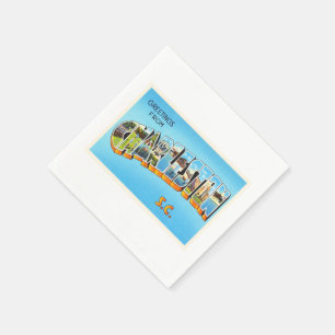 Charleston South Carolina alte Vintage Postkarte Serviette