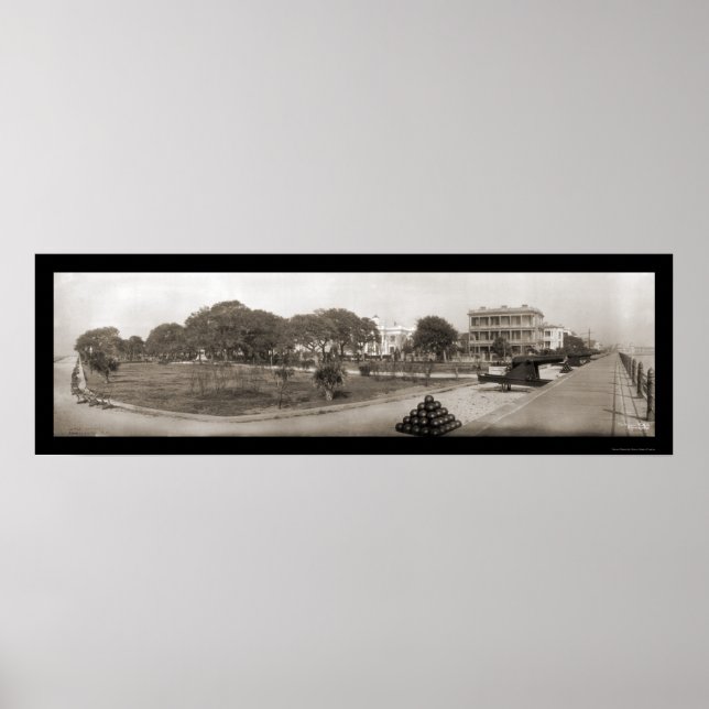 Charleston South Carolina Battery Photo 1909 Poster (Vorne)