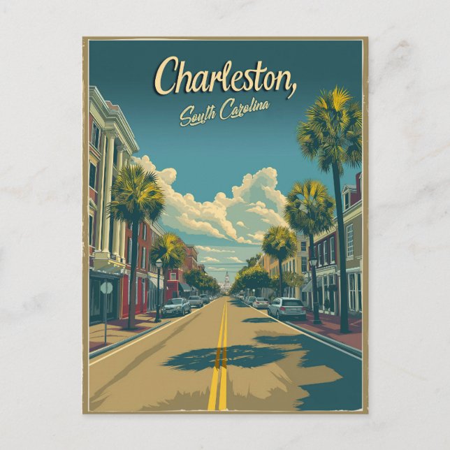 Charleston, South Carolina: Ein Vintages Postkarte (Vorderseite)