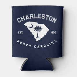 Charleston South Carolina Flag Map Navy Souvenirs Dosenkühler