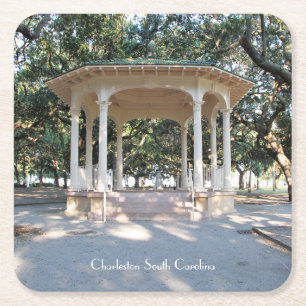 Charleston South Carolina, Gazebo, Batterie Rechteckiger Pappuntersetzer