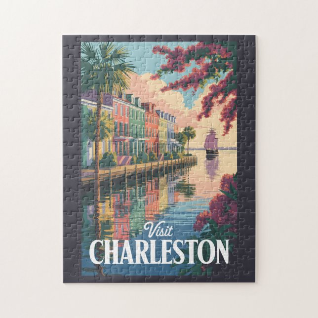 Charleston South Carolina Illustration (Vertikal)