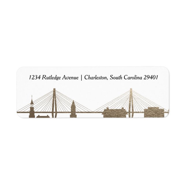 Charleston South Carolina Imitate Gold Label (Vorne)