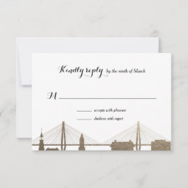 Charleston South Carolina Imitate Gold Rsvp Card