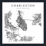 Charleston South Carolina Minimal Modern Street Poster<br><div class="desc">Charleston South Carolina Minimal Modern Street Karte</div>