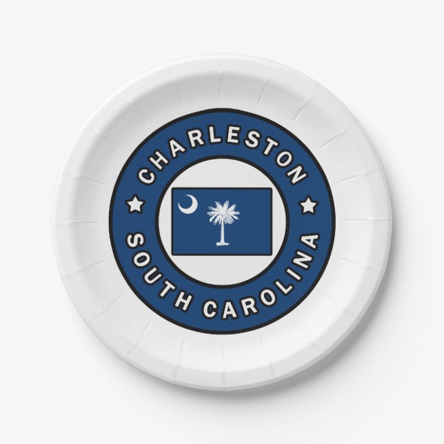 Charleston South Carolina Pappteller (Vorderseite)