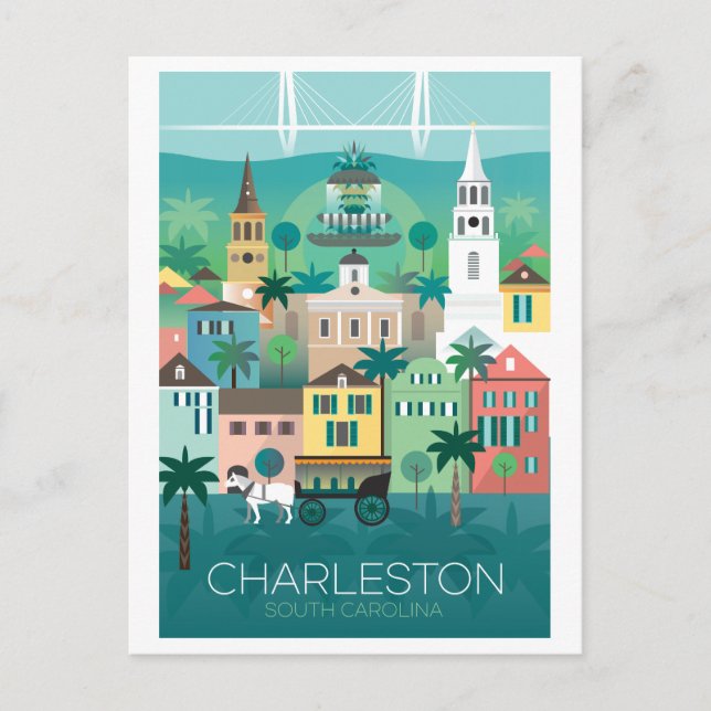 Charleston, South Carolina Postcard Postkarte (Vorderseite)