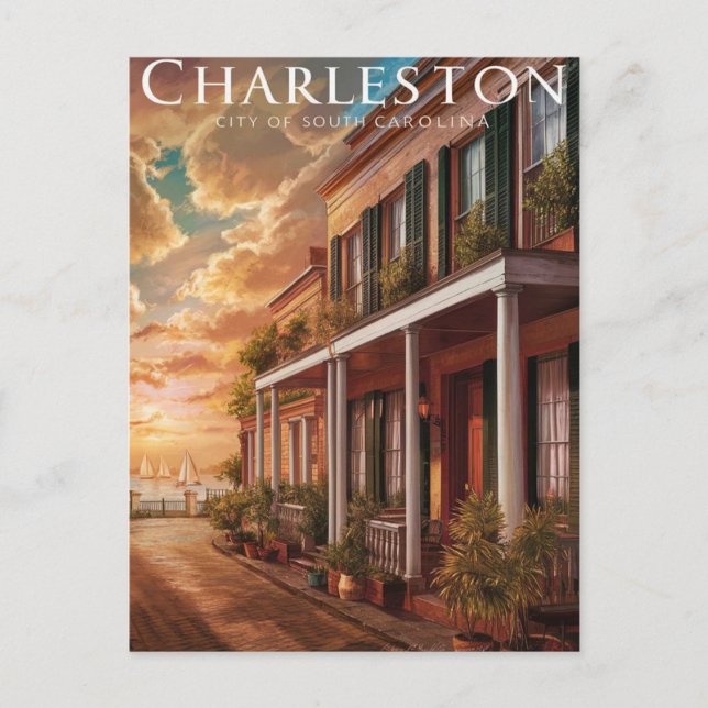 Charleston, South Carolina Postkarte (Vorderseite)