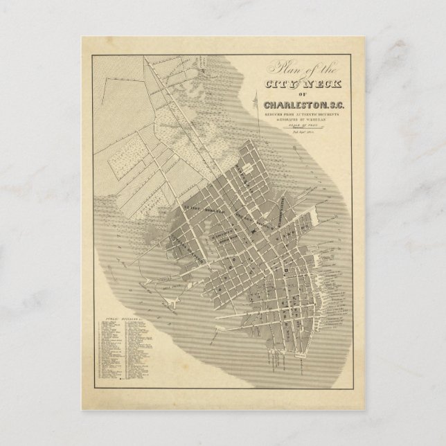 Charleston, South Carolina Postkarte (Vorderseite)