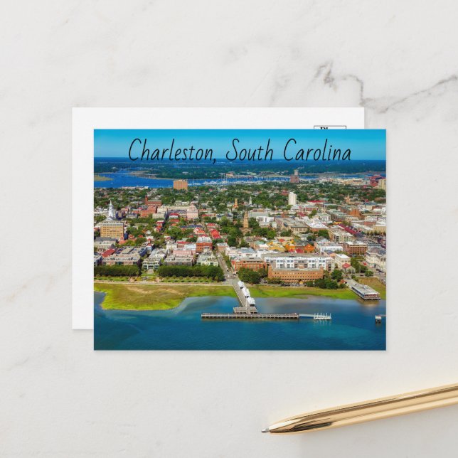 Charleston, South Carolina Postkarte (Vorderseite/Rückseite Beispiel)