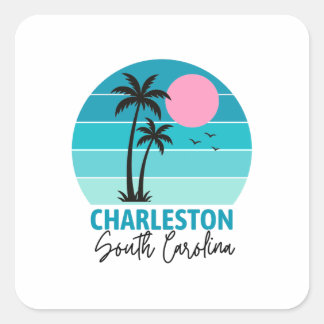 Charleston South Carolina Quadratischer Aufkleber