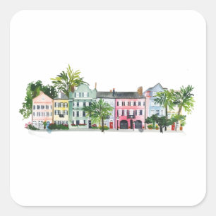 Charleston South Carolina Quadratischer Aufkleber