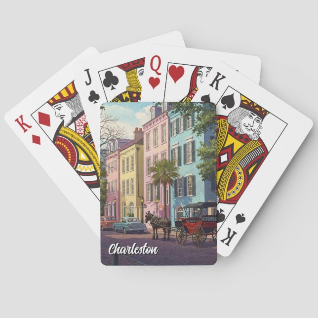 Charleston South Carolina Reise Spielkarten (Rückseite)