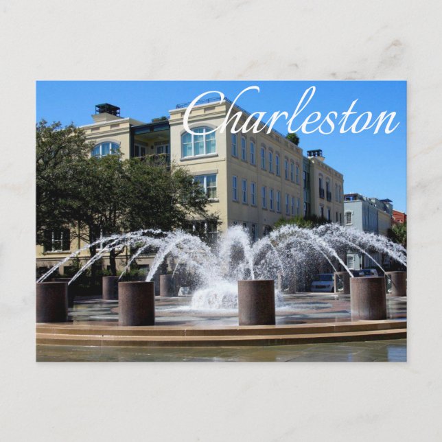 Charleston South Carolina (SC) Fountain Post Card Postkarte (Vorderseite)