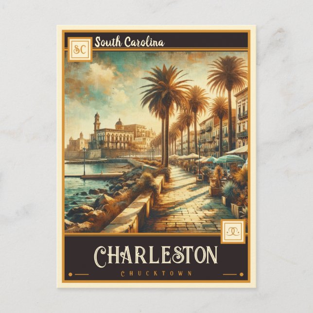 Charleston, South Carolina | VINTAG Postkarte (Vorderseite)