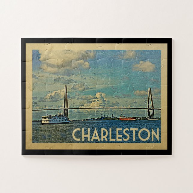 Charleston South Carolina Vintage Travel (Horizontal)