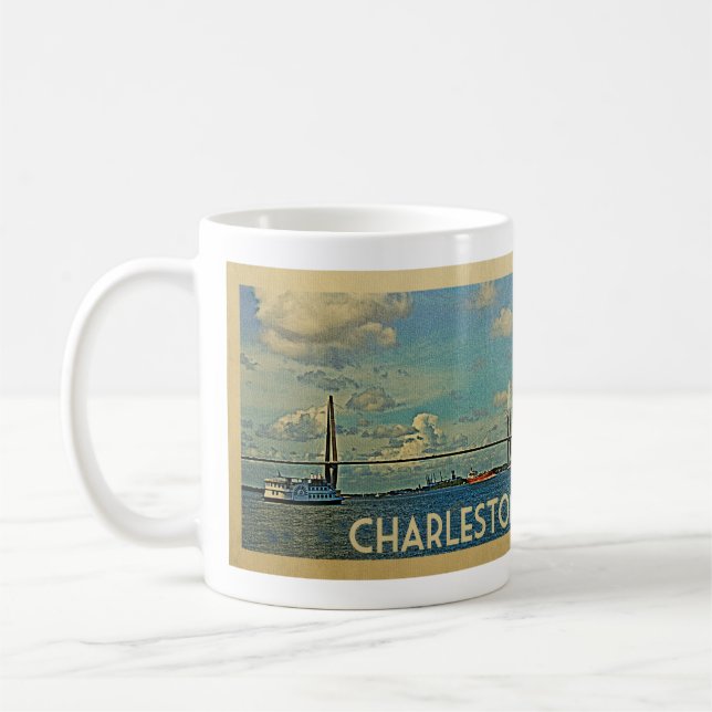 Charleston South Carolina Vintage Travel Kaffeetasse (Links)