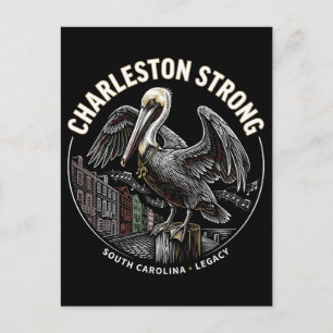 Charleston Strong Pelican Gullah Geechee Kultur Postkarte