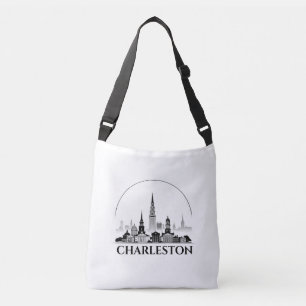 Charleston   Stylisierte Skylin Cross-Body Bag Tragetaschen Mit Langen Trägern