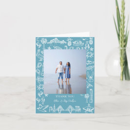 Charleston Toile Border Dankeskarte