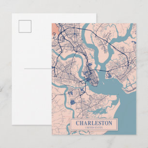 Charleston Vereinigte Staaten Breezy City Karte Re