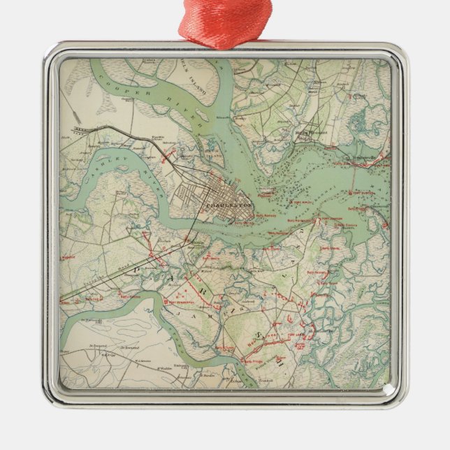 Charleston, Verteidigung Ornament Aus Metall (Vorne)