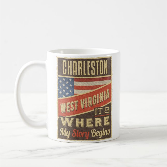Charleston West Virginia Kaffeetasse (Links)