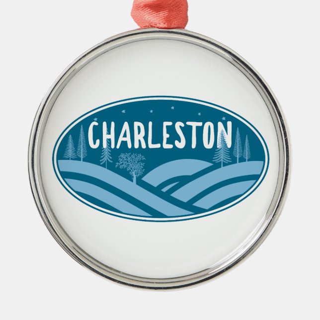 Charleston West Virginia Outdoors Ornament Aus Metall (Vorne)