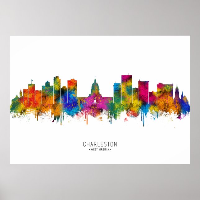 Charleston West Virginia Skyline Poster (Vorne)