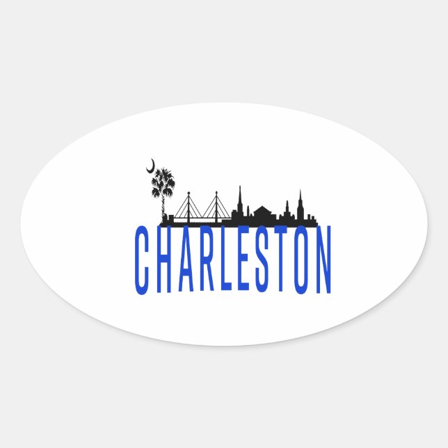 CHARLESTON WONDERFUL OVALER AUFKLEBER (Vorderseite)