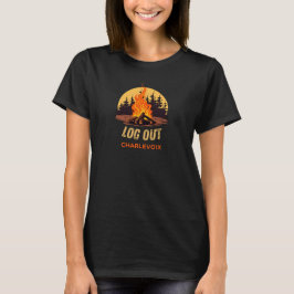 Charlevoix Michigan Lagerfeuer T-Shirt