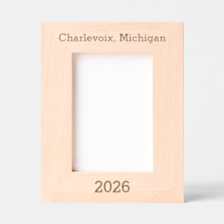 Charlevoix Michigan - Laser Engraved Frame Geätzte Rahmen