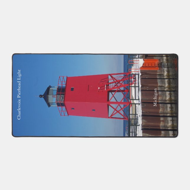 Charlevoix Pierhead Lichtschreibmatte Schreibtischunterlage (Vorderseite)