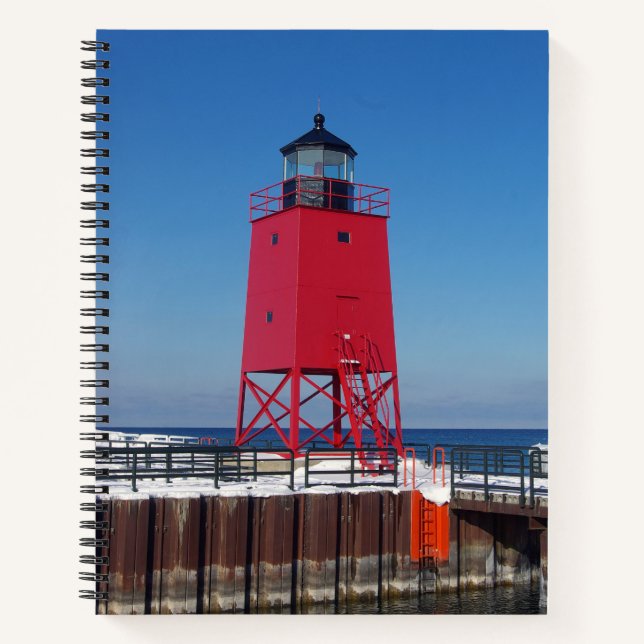 Charlevoix Pierhead Light Notebook Notizbuch (Vorderseite)