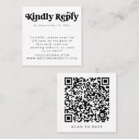 CHARLI Retro Groovy 70s QR Code UAWG Square Card