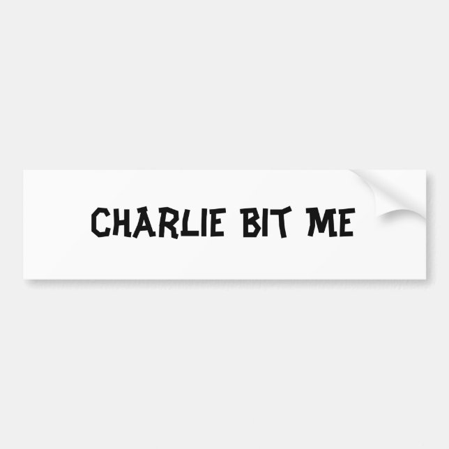 Charlie biss mich autoaufkleber (Vorne)