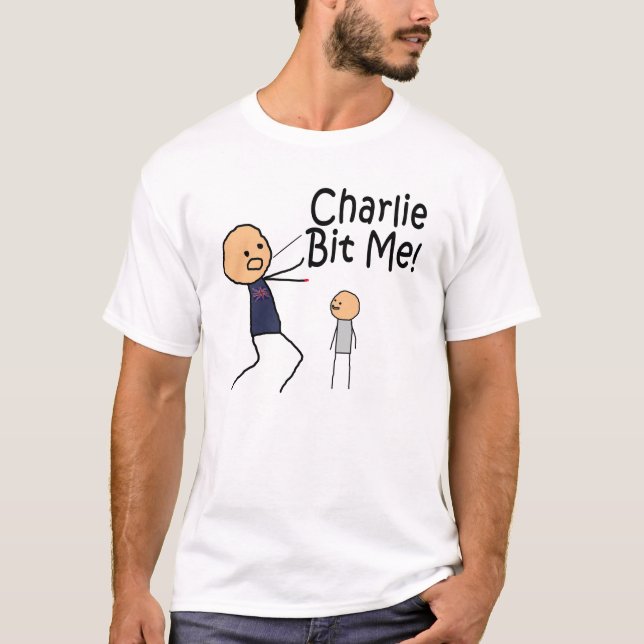 Charlie biss mich T - Shirt (Vorderseite)