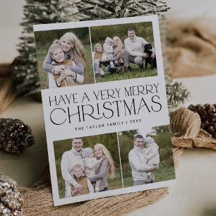 CHARLIE Black Simple Family Multi Foto Weihnachten