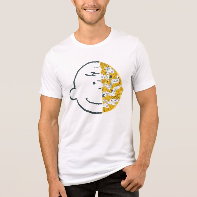 Charlie Brown Face Pattern Tri-Blend Shirt (Vorderseite)