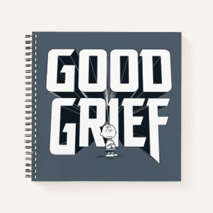 Charlie Brown "Good GTrauer" Rock Band T-Shirt Gra Notizbuch