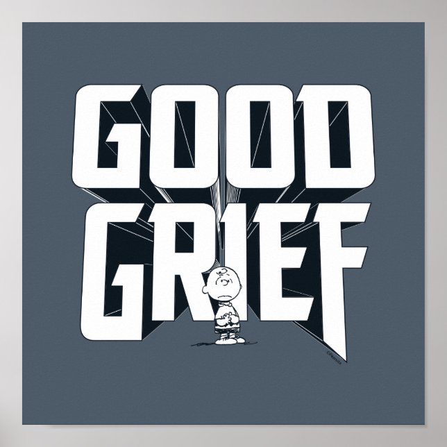 Charlie Brown "Good GTrauer" Rock Band T-Shirt Gra Poster (Vorne)