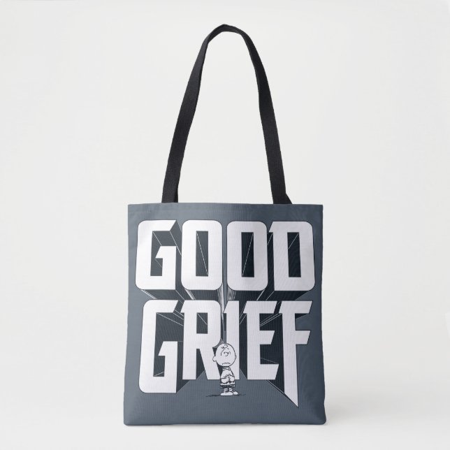 Charlie Brown "Good GTrauer" Rock Band T-Shirt Gra Tasche (Vorderseite)