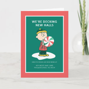 Charlie Brown Pfefferminzbonbon Feiertagskarte