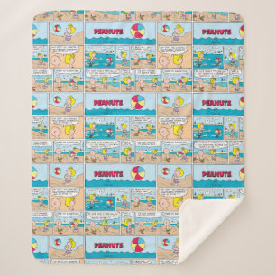 Charlie Brown & Sally am Strand Sherpadecke